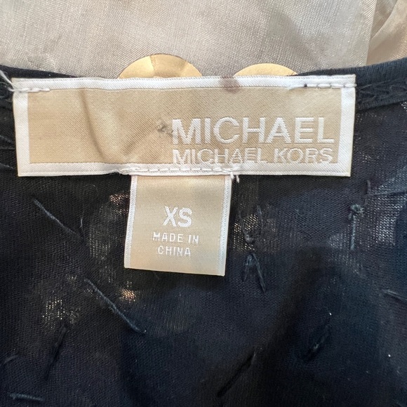 Michael Kors Black and Gold Sequin Midi Dress - Picture 8 of 8